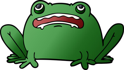 cartoon doodle frog