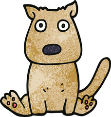 cartoon doodle calm dog