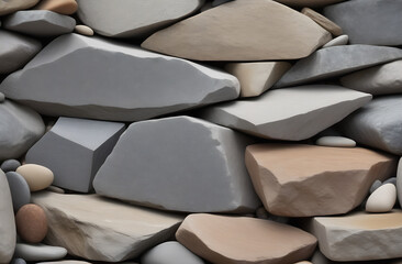 Fototapeta premium Natural background beach stones close up