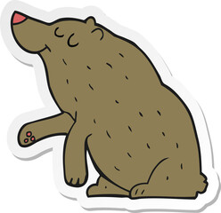 sticker of a cartoon bear
