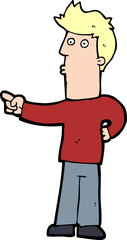 cartoon man pointing