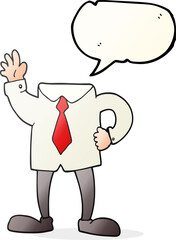 speech bubble cartoon headless businessman