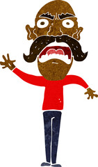 cartoon angry old man