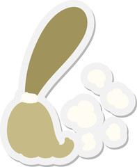 traditional broom stick sticker