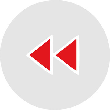 recommend clip art: flat color retro cartoon rewind button