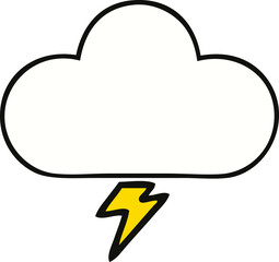 cute cartoon thunder cloud