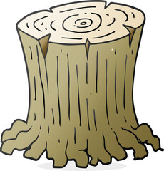 cartoon big tree stump