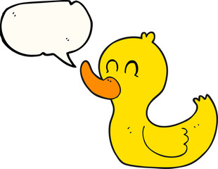 speech bubble cartoon cute duck