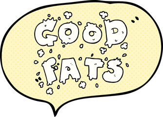 comic book speech bubble cartoon good fats sign
