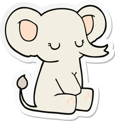 sticker of a cartoon elephant