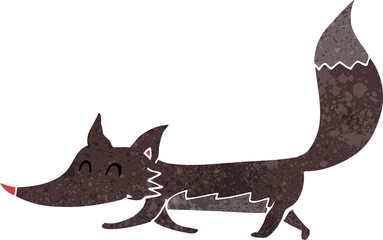 cartoon little wolf