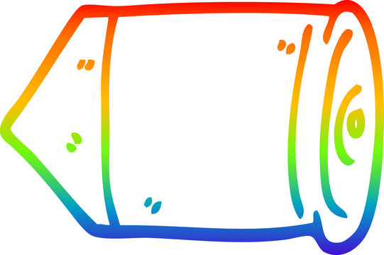 recommend clip art: rainbow gradient line drawing cartoon bullet