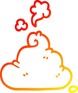 recommend clip art: warm gradient line drawing cartoon poop