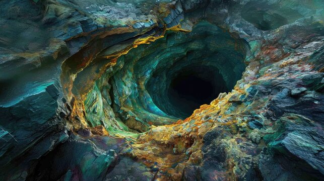 uranium deposits , close up macro view, natural beauty of these geological formations.