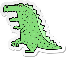 sticker of a cartoon dinosaur