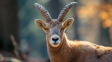 Fototapeta premium Alpine Ibex Contemplating in the Wild
