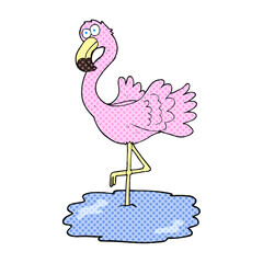 cartoon flamingo