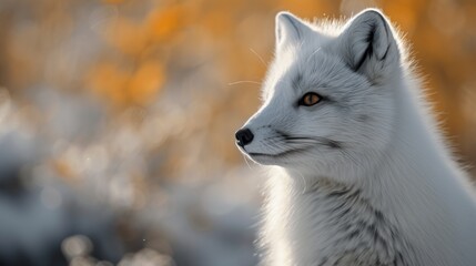 Naklejka premium Arctic Fox in a Lush Forest