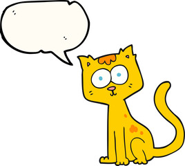 speech bubble cartoon cat