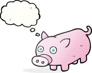 thought bubble cartoon piglet