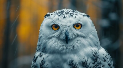 Snowy Owl in Orchard