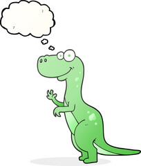 Fototapeta premium thought bubble cartoon dinosaur