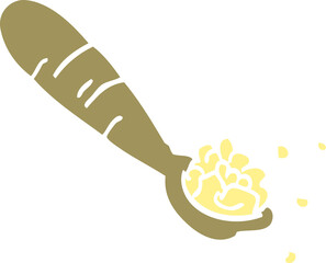 cartoon doodle spoon of mash potato