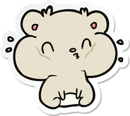 sticker of a cartoon hamster