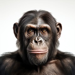 a ape, studio light , isolated on white background