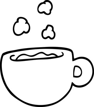 recommend clip art: line drawing cartoon coffee cup
