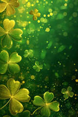 Elegant abstract green glitter sparkle confetti background for party invite, St Patrick's Day, Spring sale or celebration