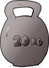 cartoon 20kg kettle bell