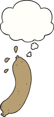 cartoon sausage and thought bubble