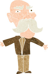 cartoon angry old man