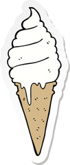 sticker of a cartoon ice cream