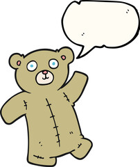 speech bubble cartoon teddy bear