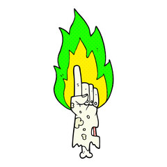 cartoon pointing zombie hand