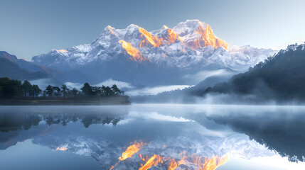 sunrise over the mountains