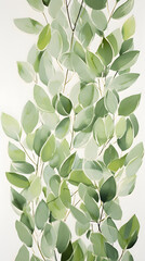 Vibrant Palette Of Eucalyptus Leaves: Nature’s Symphony Of Bright Greens And Soft Highlights