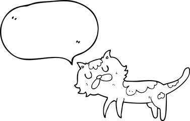speech bubble cartoon cat