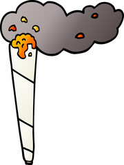 cartoon doodle marijuana joint