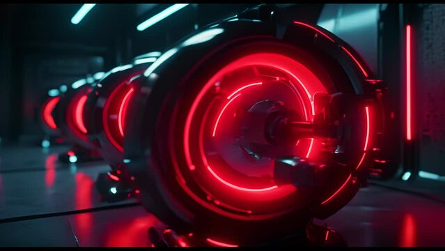 Abstract AI-generated background with digital shapes, futuristic elements and patterns. Future technologies and artificial intelligence concept.