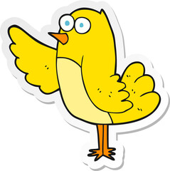 sticker of a cartoon bird