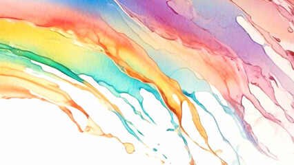 Fototapeta na wymiar Rainbow watercolor, rainbow, pastel rainbow background, Colored pastel textures, color background