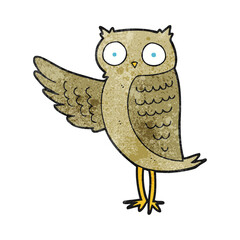 textured cartoon owl