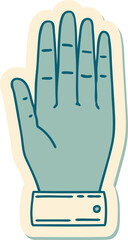 tattoo style sticker of a hand