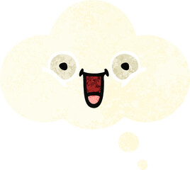 retro illustration style cartoon thought bubble