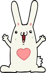 cartoon rabbit in love