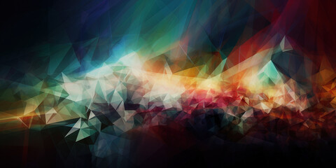 Colourful abstract polygonal digital background