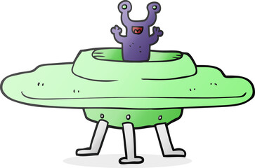 cartoon flying saucer
